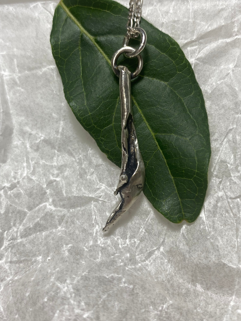 Tide Pendant -Water Cast Sterling Silver Pendant