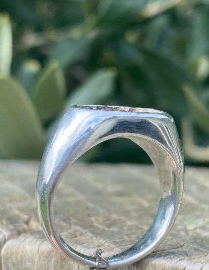 Sterling Silver Pod Ring Size P1/2