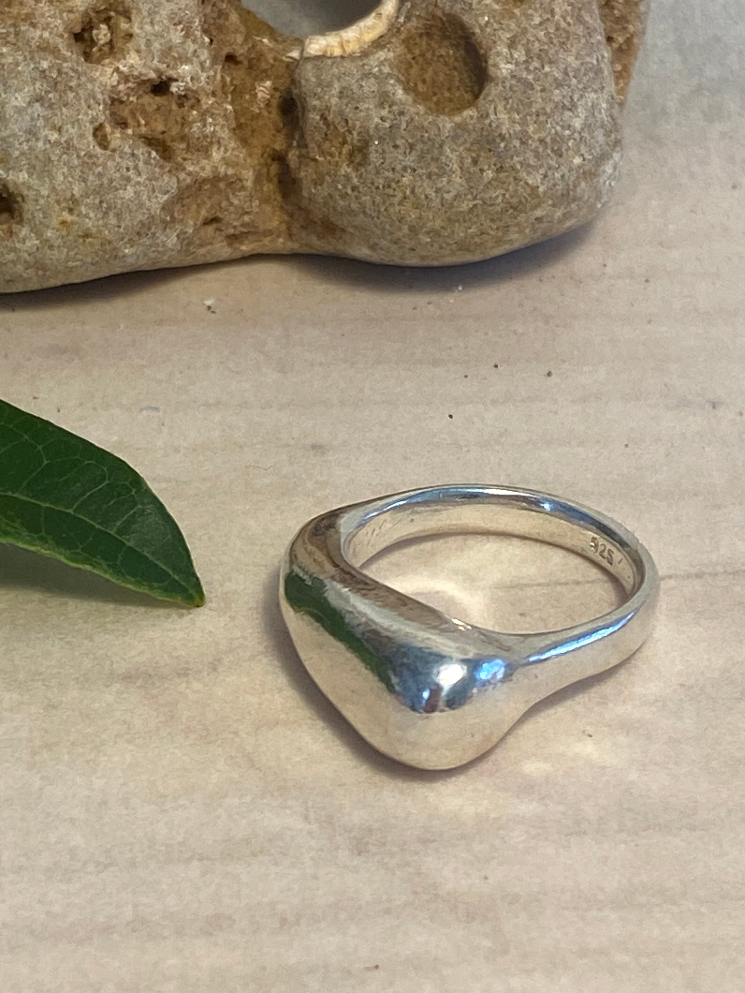 Tapered Sculptural Sterling Silver Ring