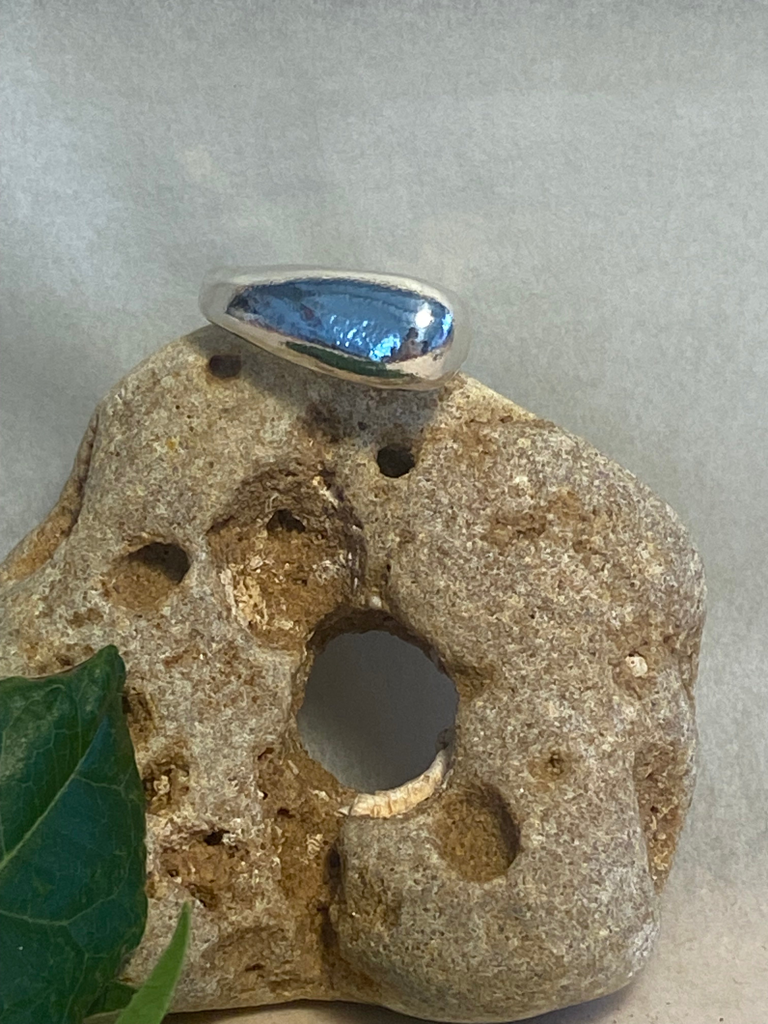 Tapered Sculptural Sterling Silver Ring