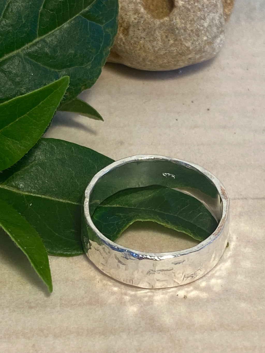 Hammered Sterling Silver Band Ring
