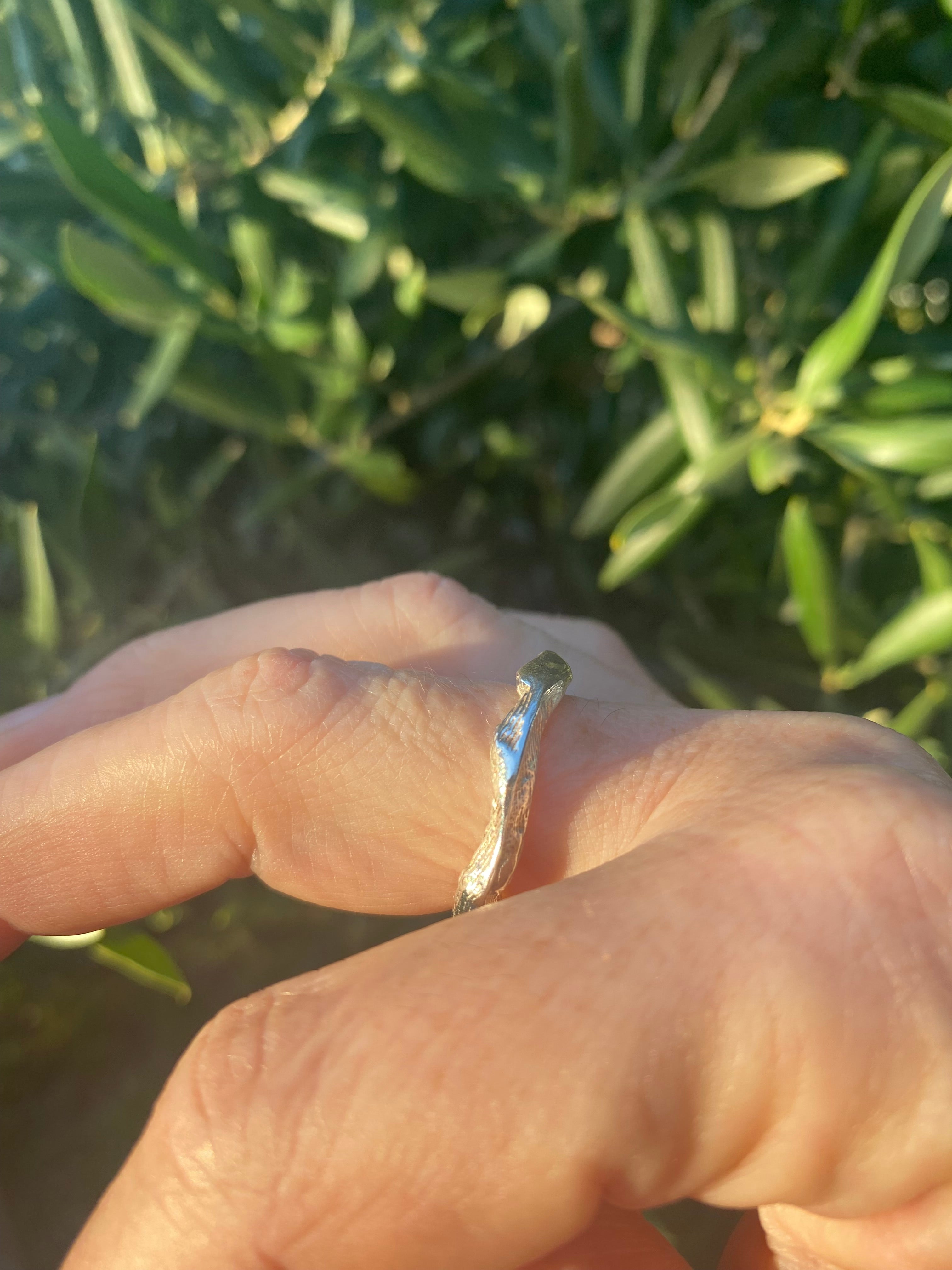 Cuttlefish Cast Adjustable Sterling Silver Ring