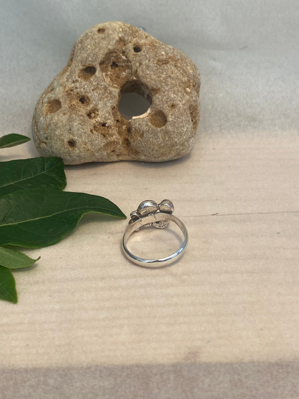 Mixed Metal Pebble Ring — Silver & Copper