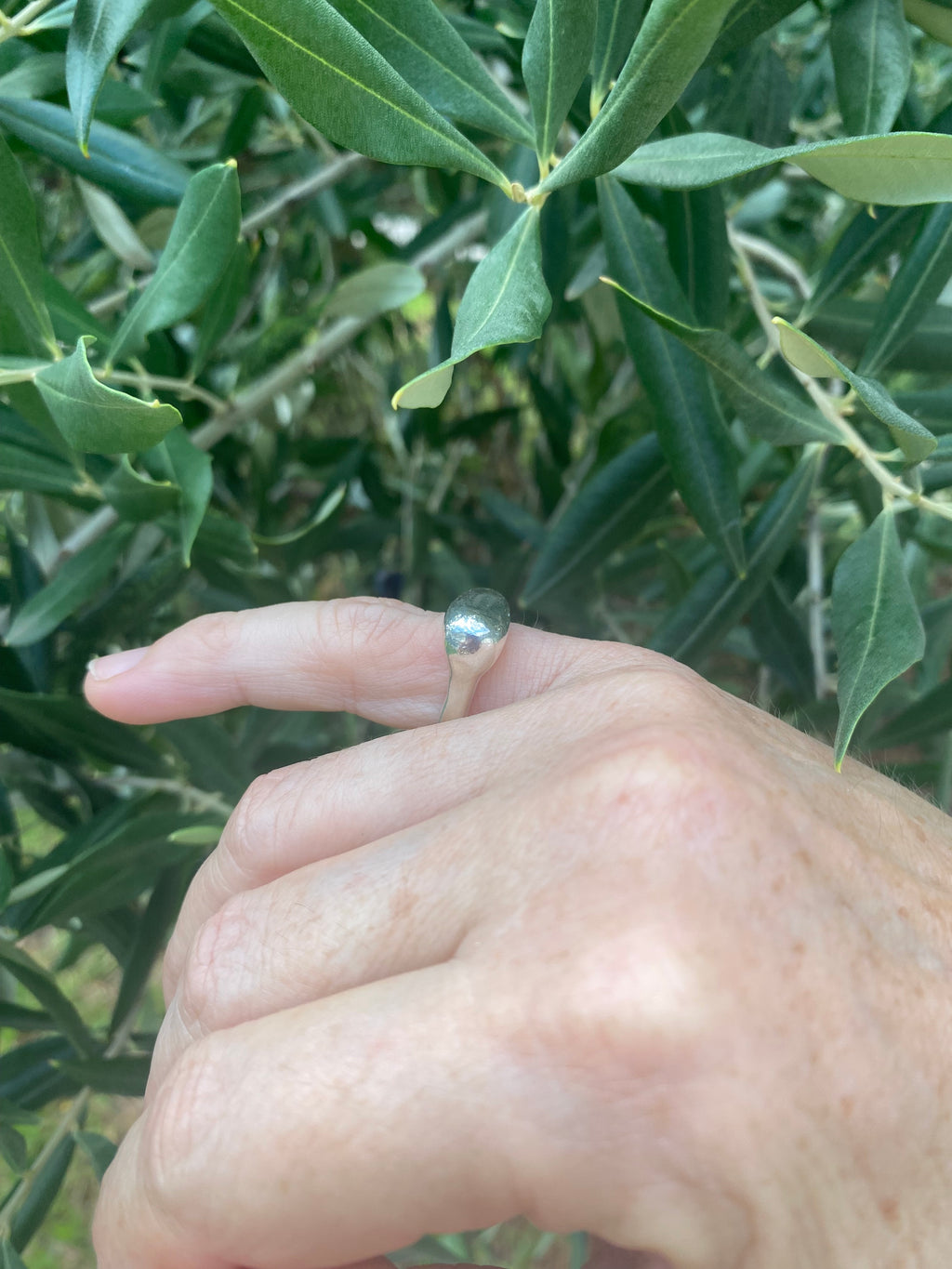 Tapered Sculptural Sterling Silver Ring