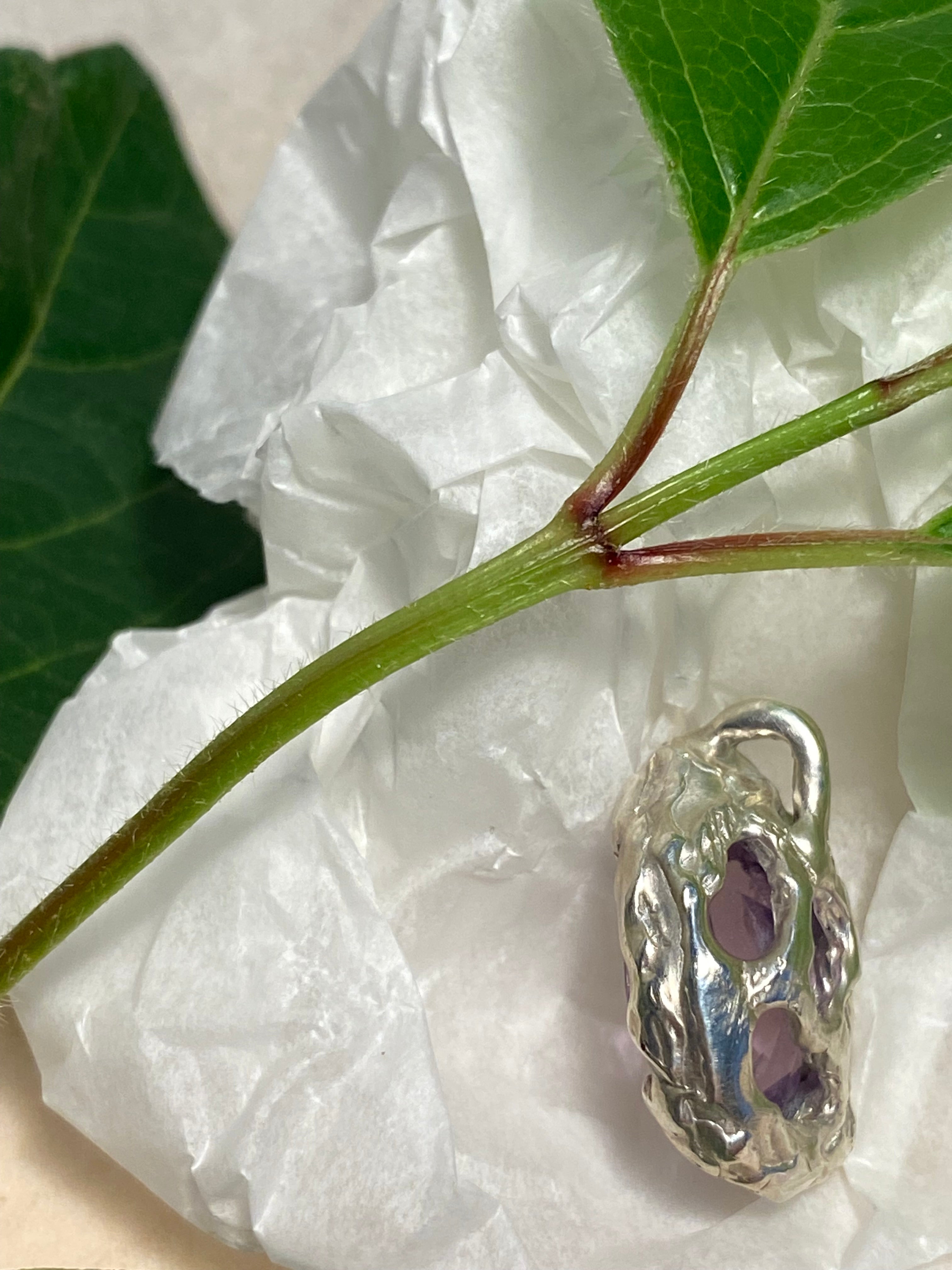 Amethyst and Silver Pendant