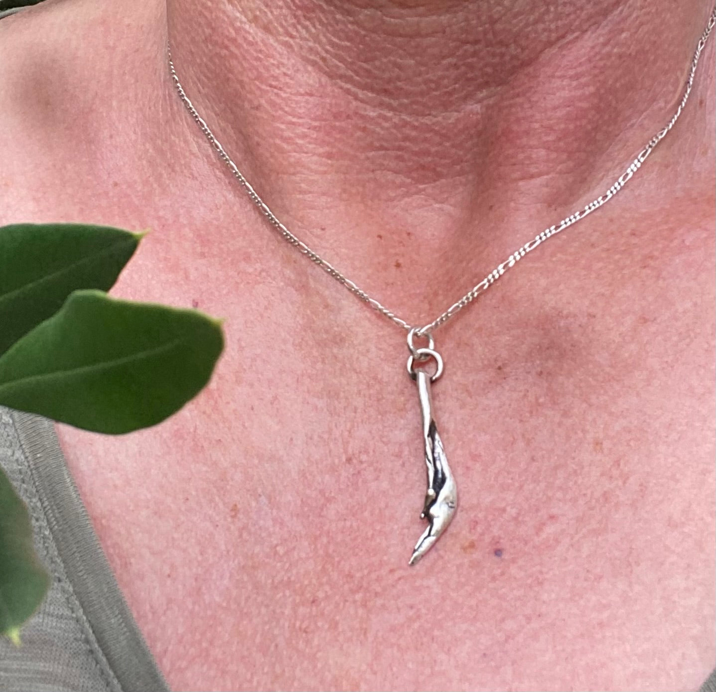 Tide Pendant -Water Cast Sterling Silver Pendant
