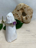 Delicate Signet Alexandrite Sterling Silver Ring