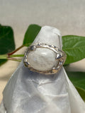 Moonstone Ring — Sculpted Sterling Silver