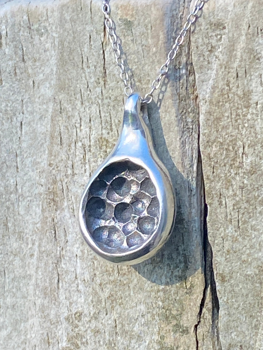 Sterling Silver Pod Pendant Handmade
