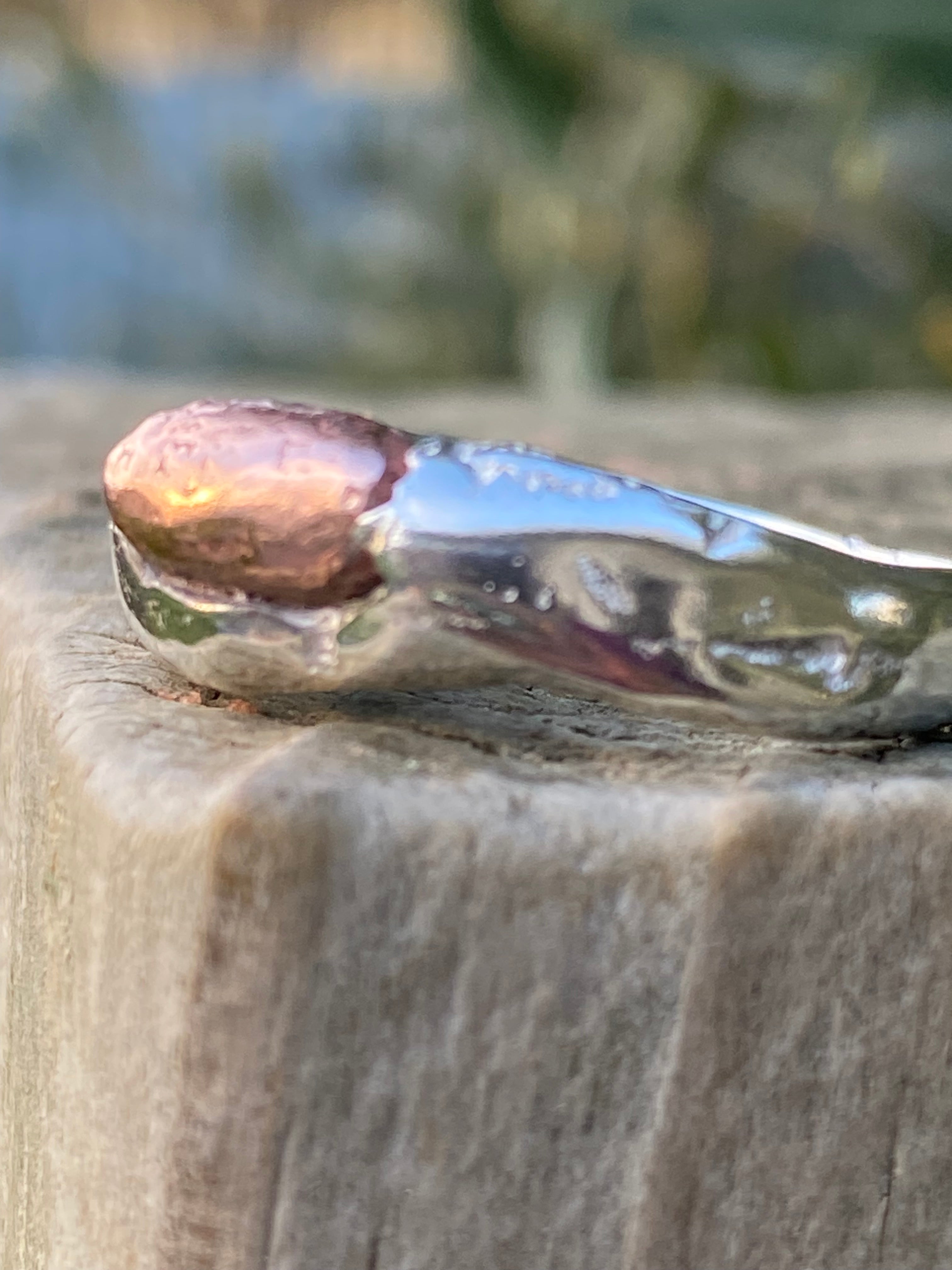 Sterling Silver & Copper Seed Ring | Size P½ | One of a Kind