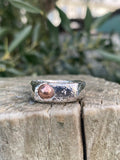 Copper Rockpool Signet Ring – Size S1/2, Sterling Silver and Copper