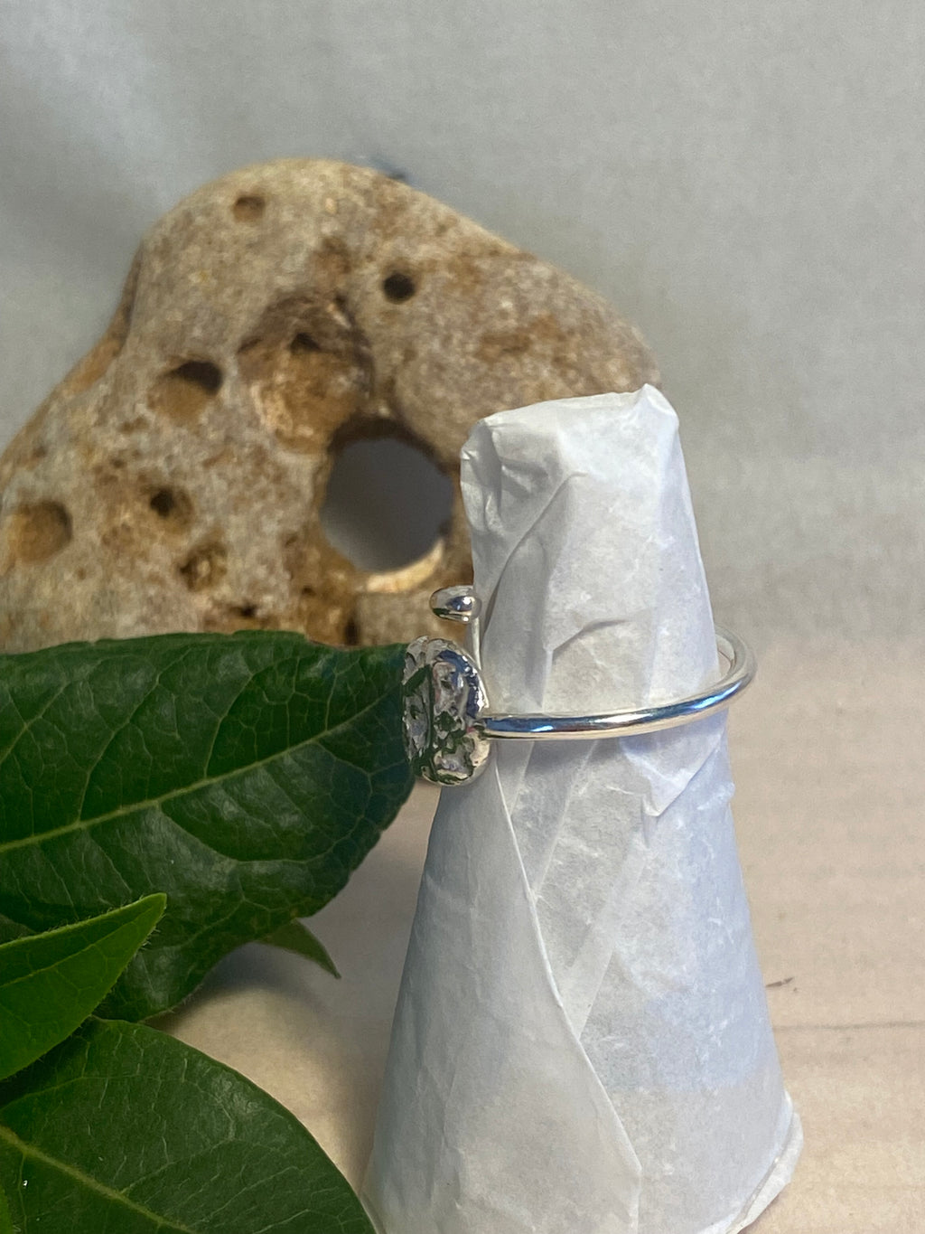 Adjustable Impressions Sterling Silver Ring