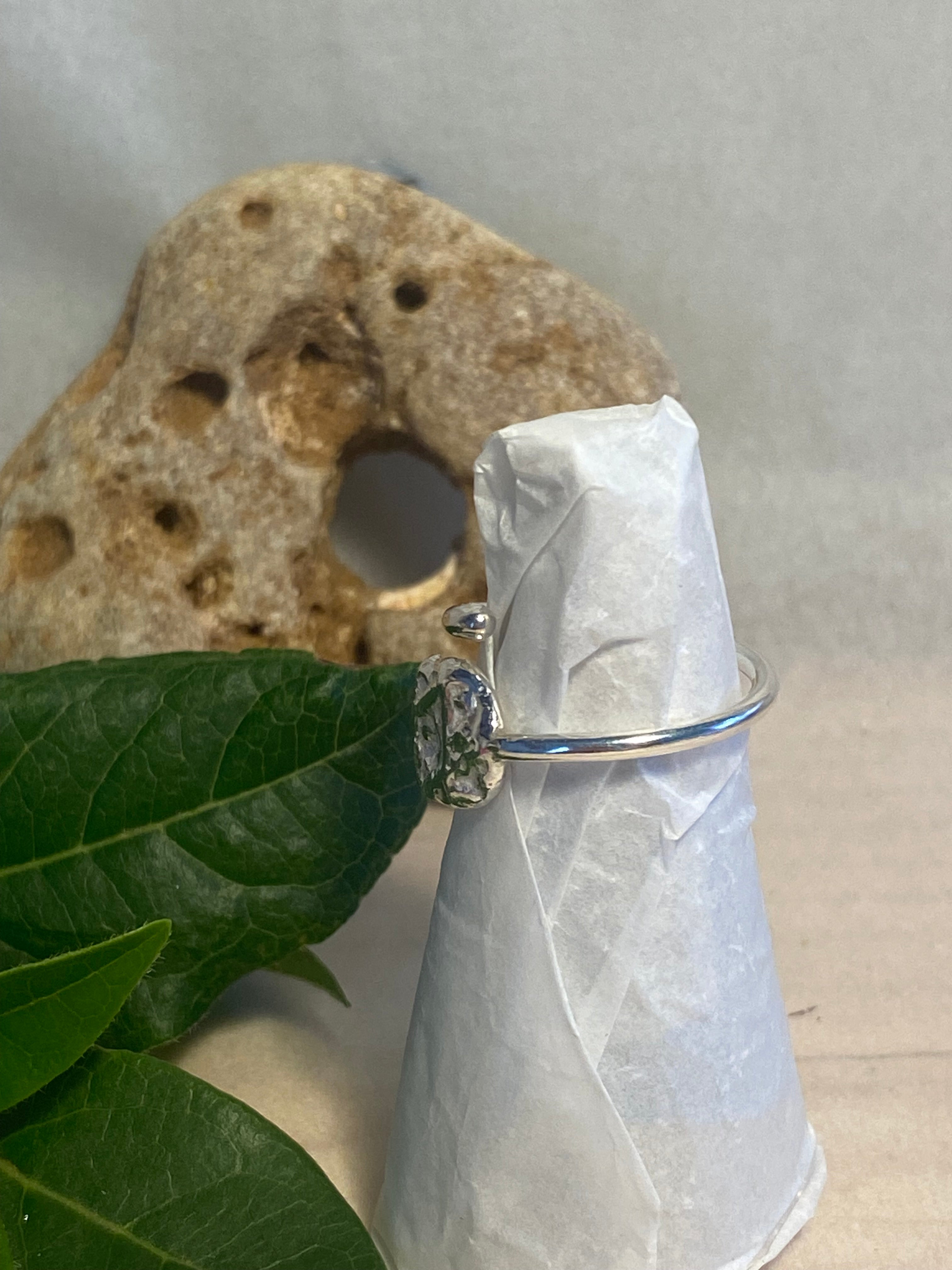 Adjustable Impressions Sterling Silver Ring