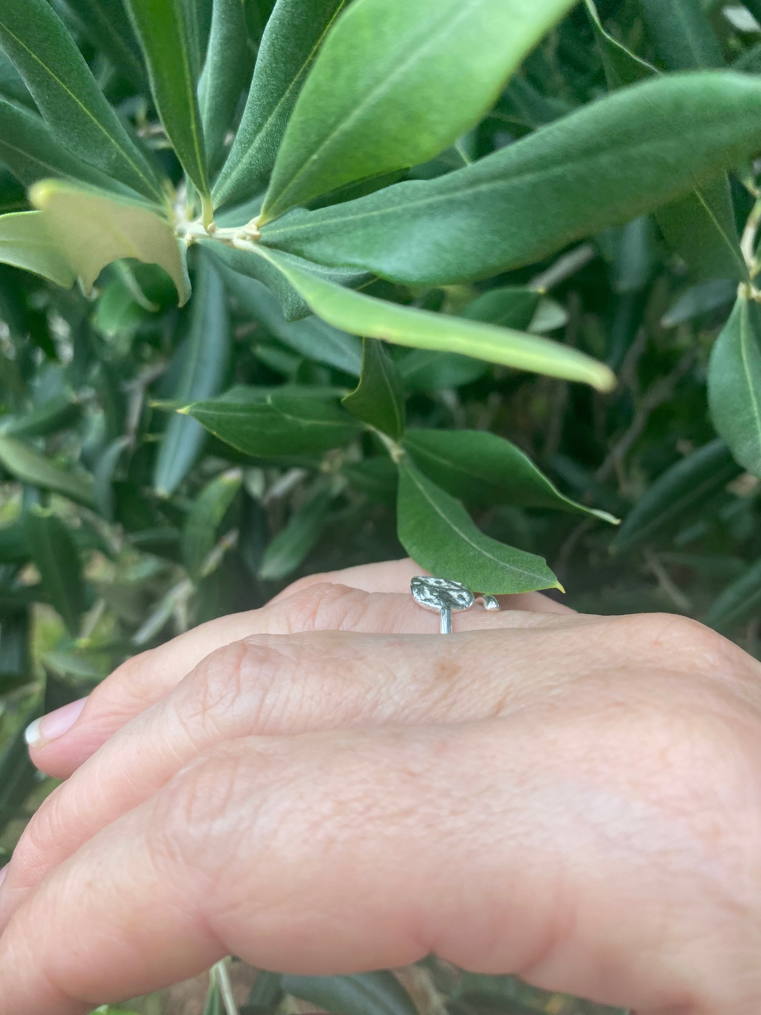 Adjustable Impressions Sterling Silver Ring