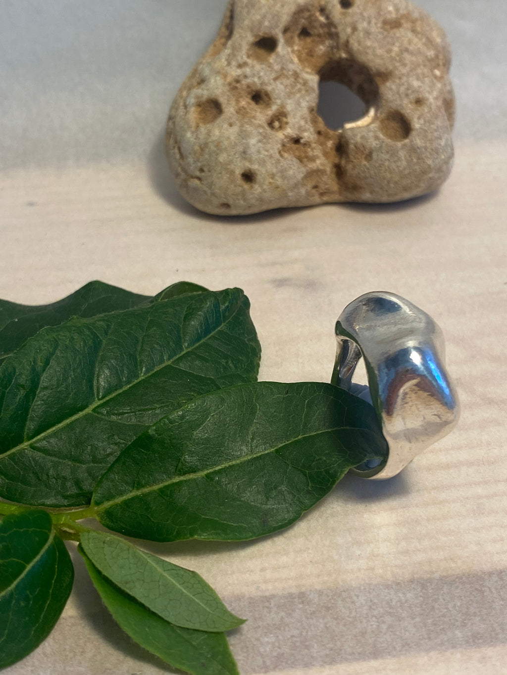 Organic Statement Ring — Wax Carved Sterling Silver