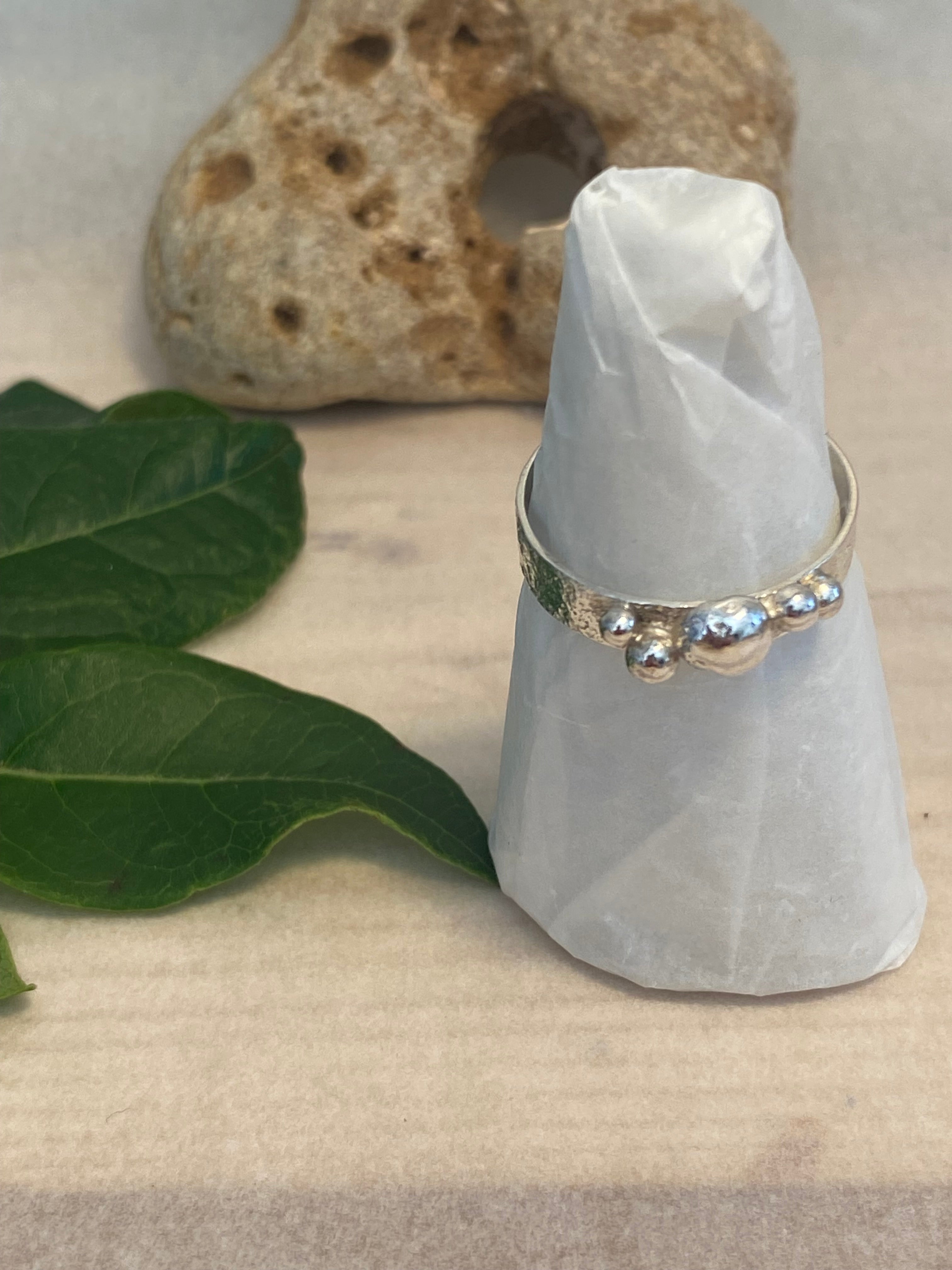 Reticulated Silver Ring with Granulation Detail