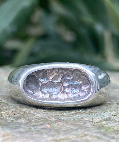 Sterling Silver Pod Ring Size P1/2