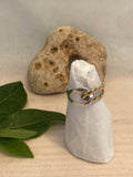 Needle & Thread Adjustable Ring — Silver & Brass