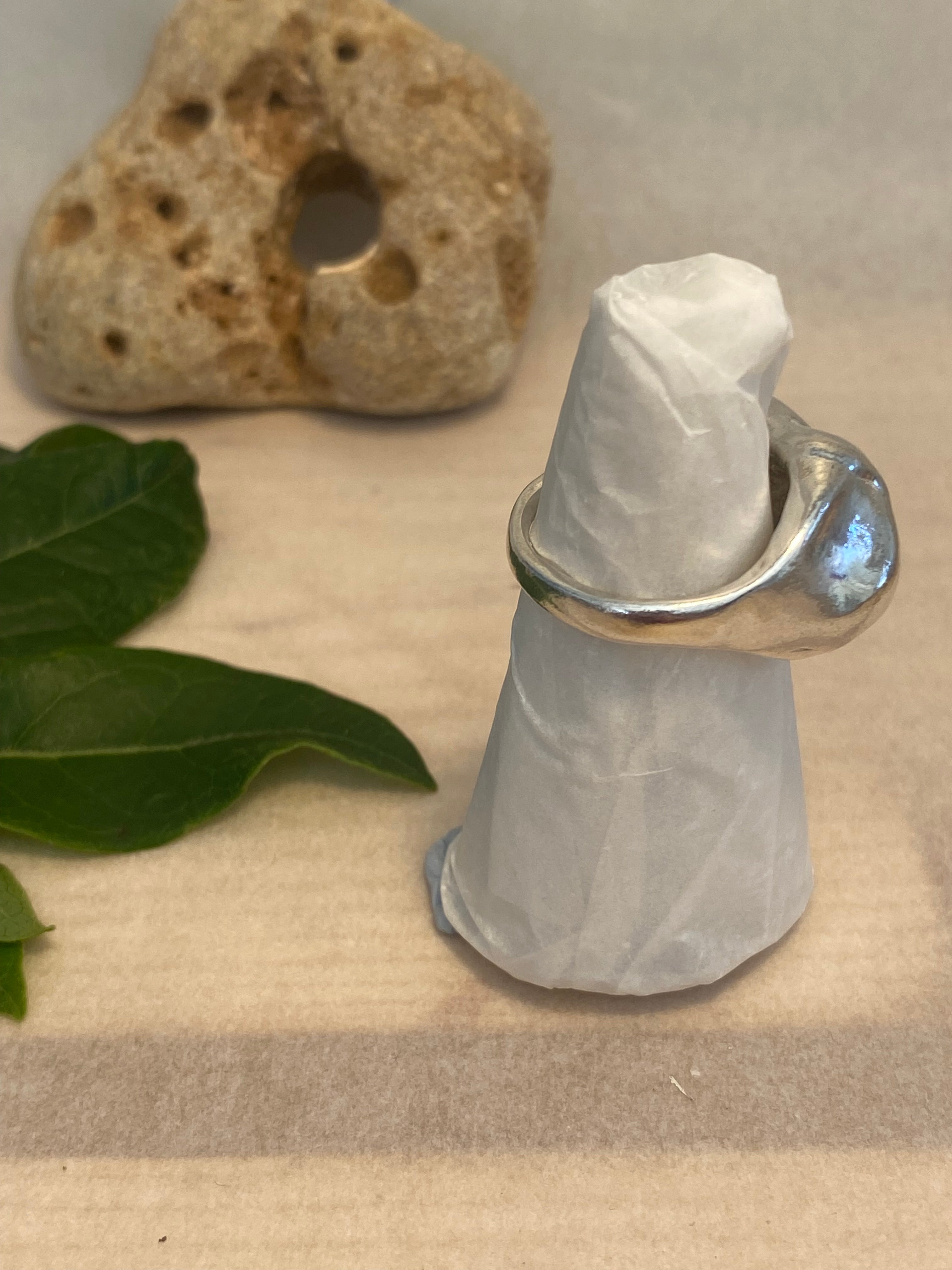 Organic Statement Ring — Wax Carved Sterling Silver