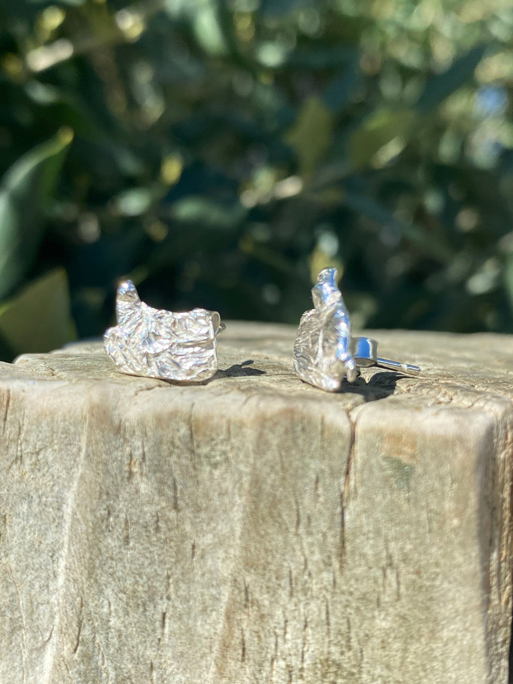 Flow Earrings – One-of-a-Kind Sterling Silver Stud Earrings
