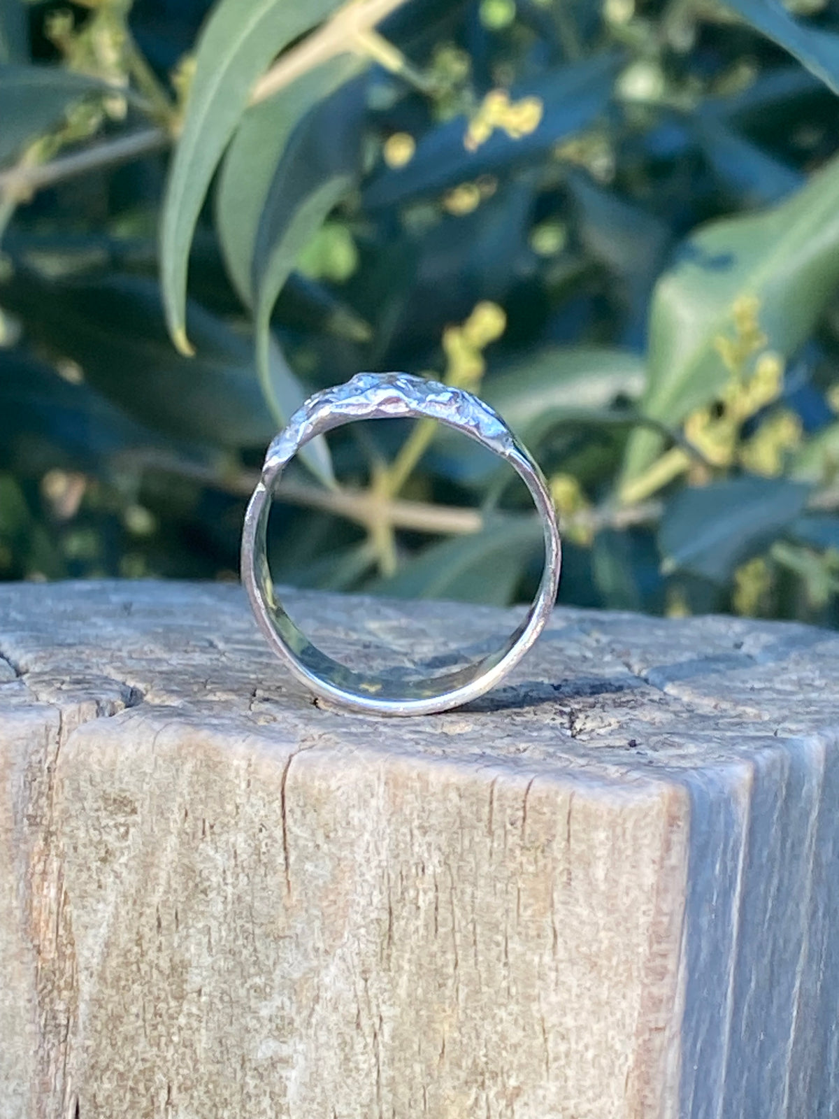 Almond Kernel Ring, Sterling Silver, Size P
