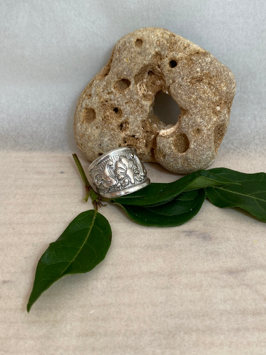 Reclaimed Pattern Sterling Silver Ring