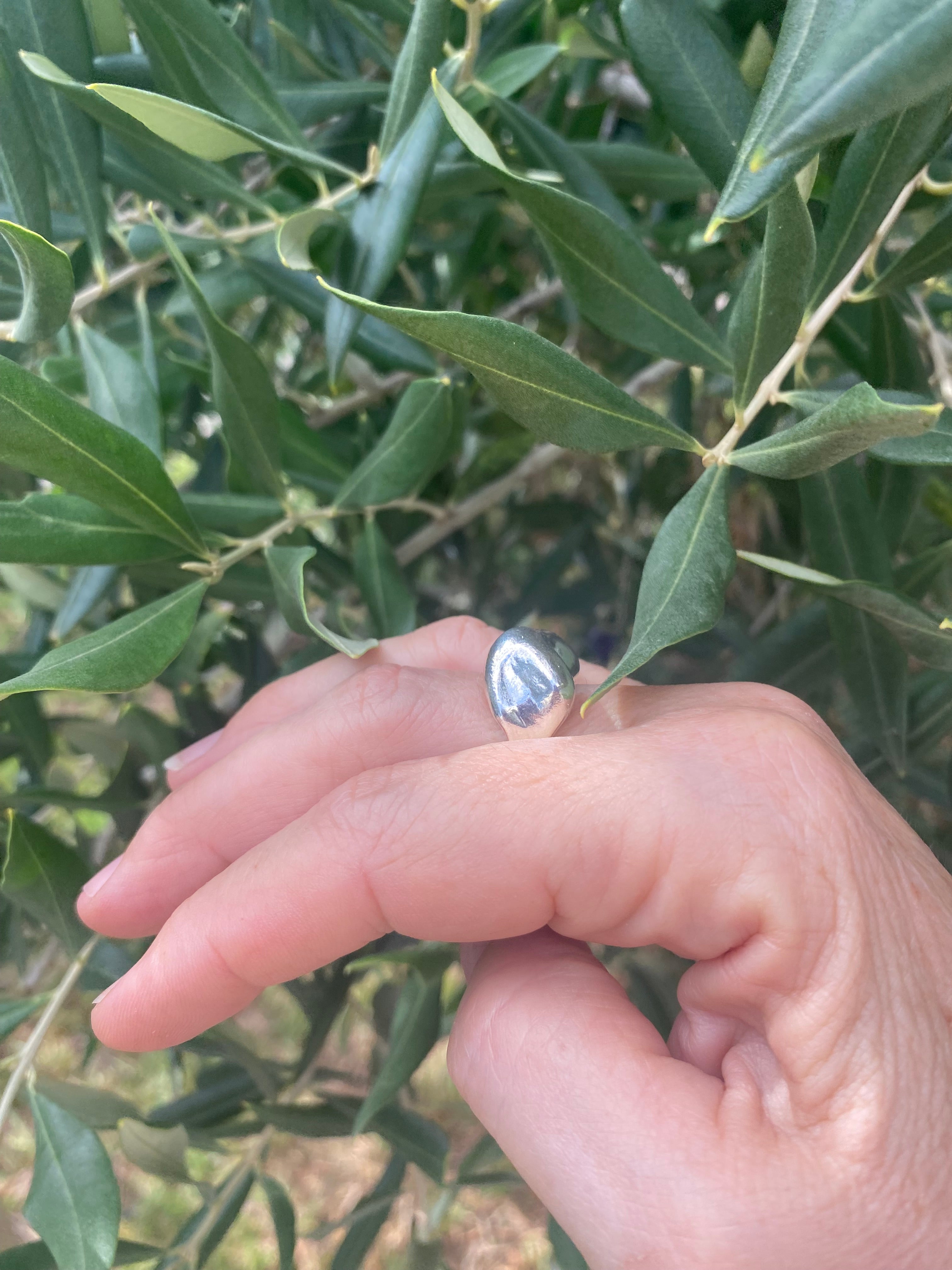 Organic Statement Ring — Wax Carved Sterling Silver