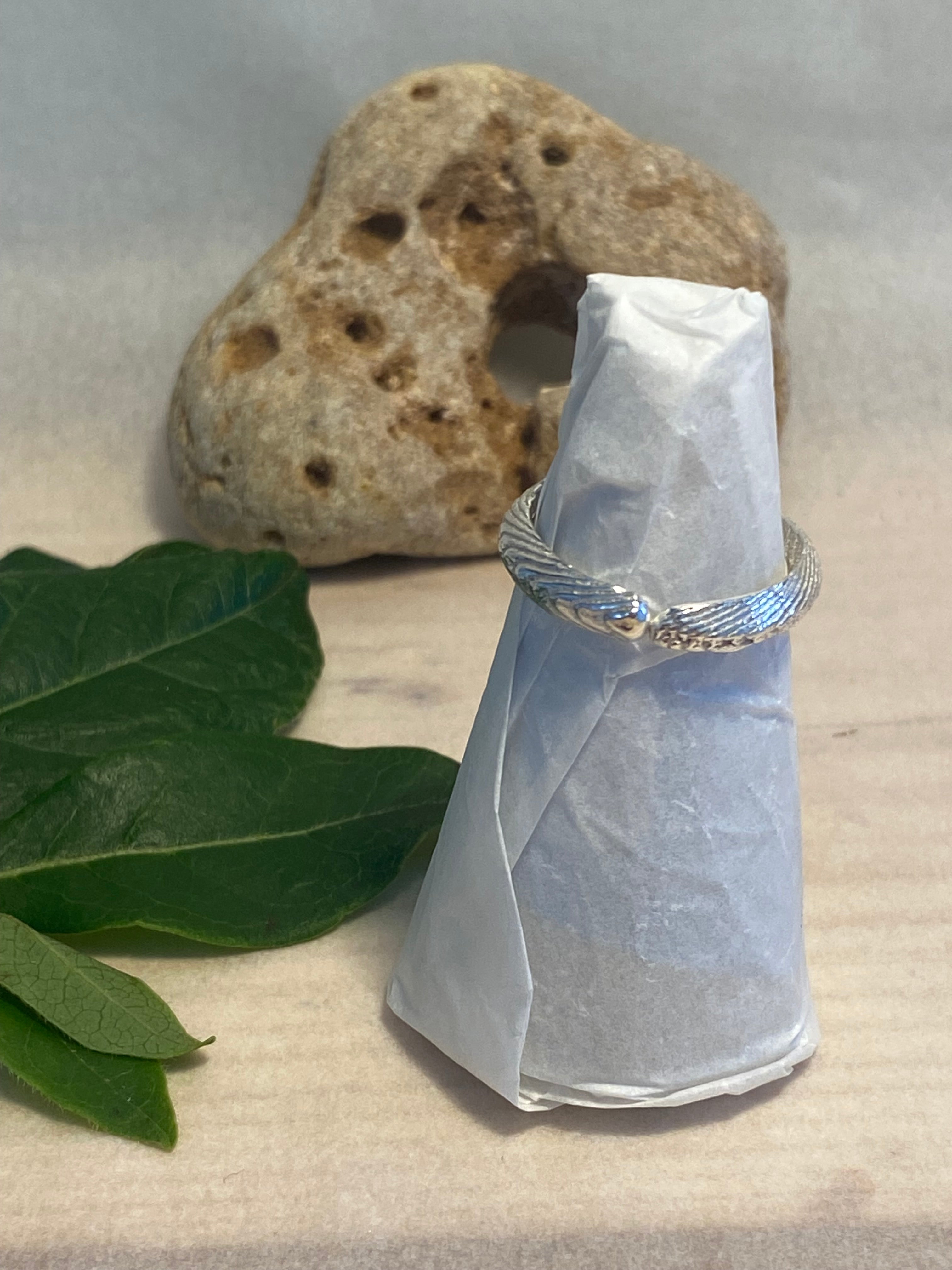 Cuttlefish Cast Adjustable Sterling Silver Ring
