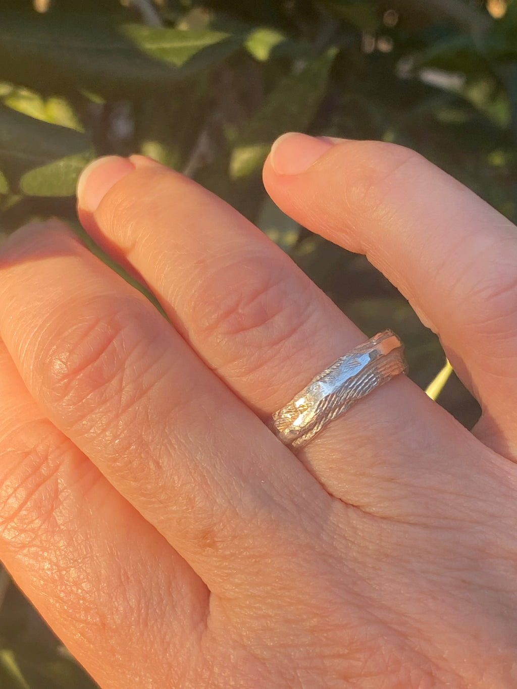 Molten Cuttlefish Cast Sterling Silver Ring