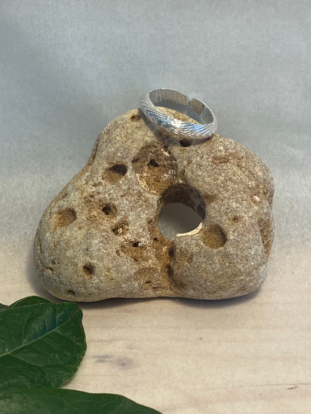 Cuttlefish Cast Adjustable Sterling Silver Ring