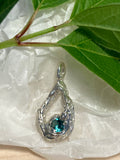 Silver and Green Tourmaline pendant