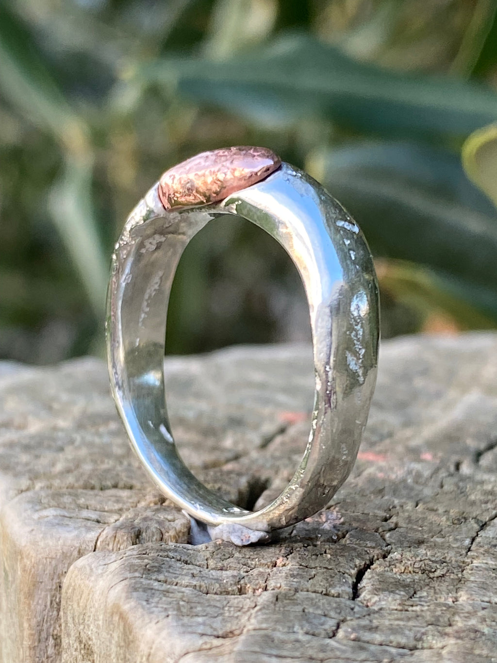 Sterling Silver & Copper Seed Ring | Size P½ | One of a Kind