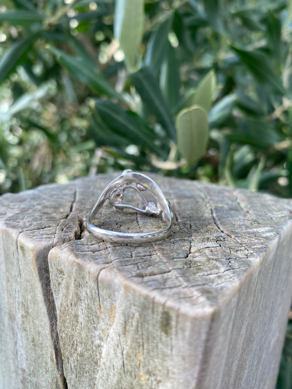 Waves, Pebbles & Tendrils Sterling Silver Ring