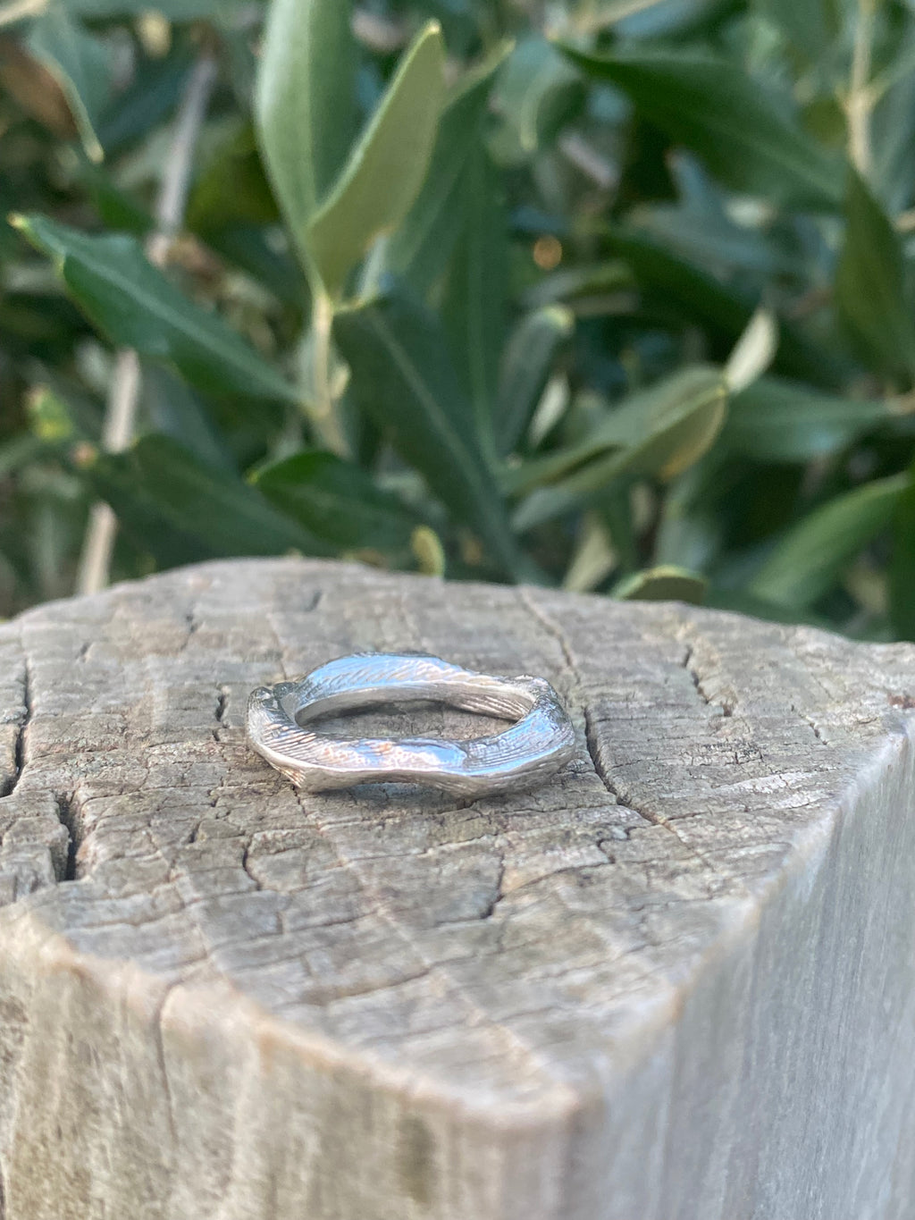 Cuttlefish Cast Adjustable Sterling Silver Ring