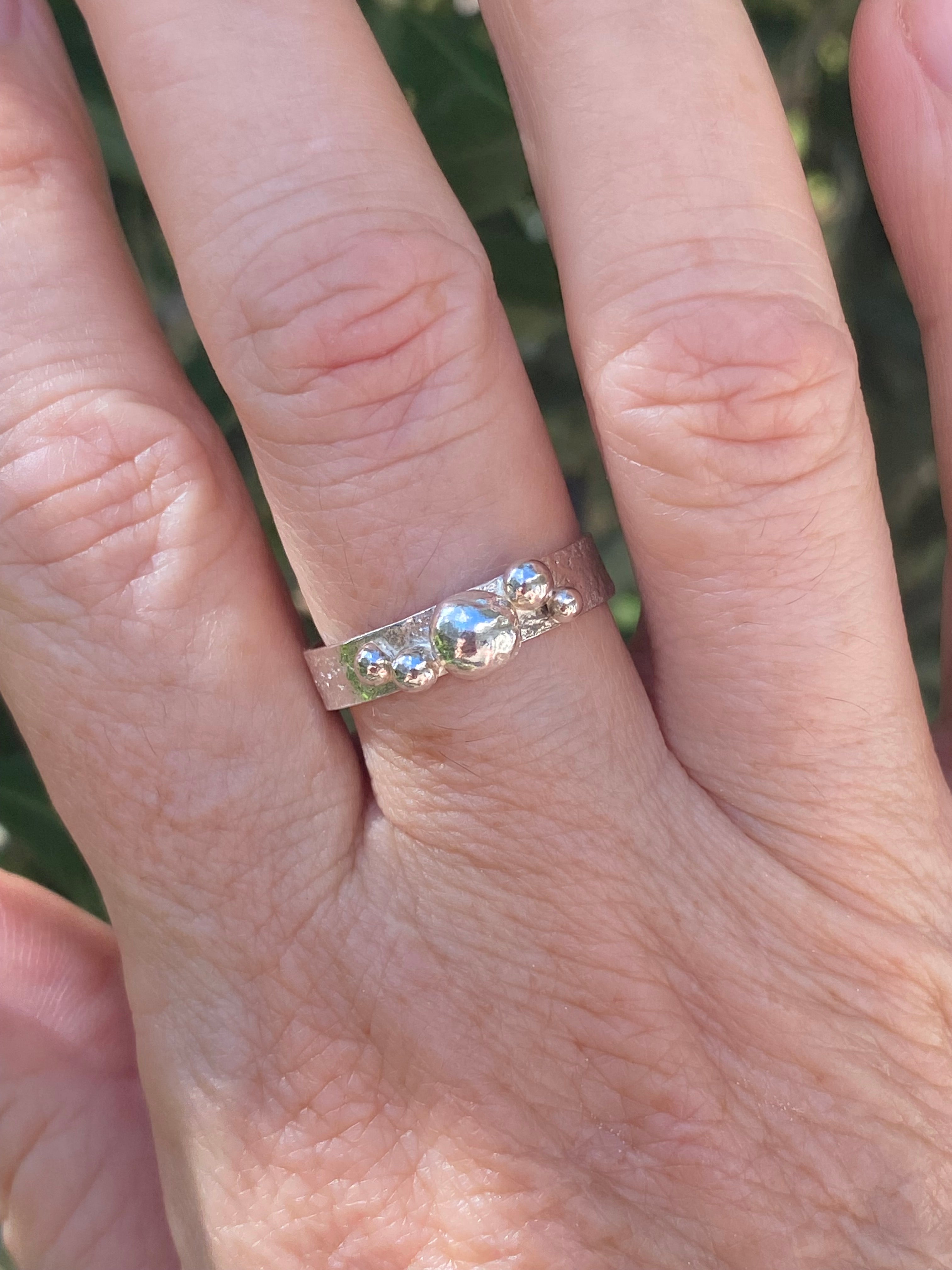 Reticulated Silver Ring with Granulation Detail