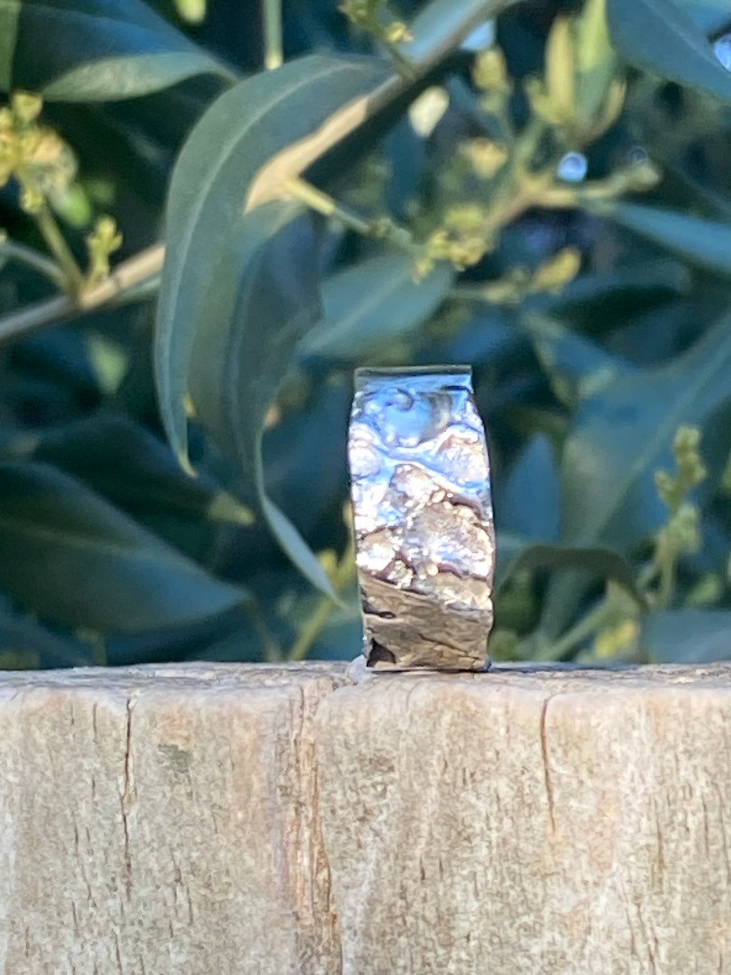 Almond Kernel Ring, Sterling Silver, Size P
