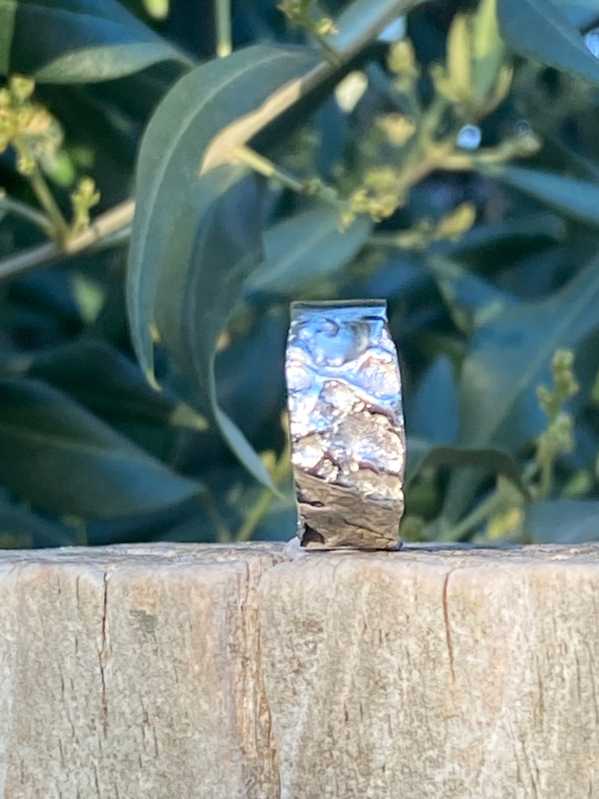 Almond Kernel Ring, Sterling Silver, Size P