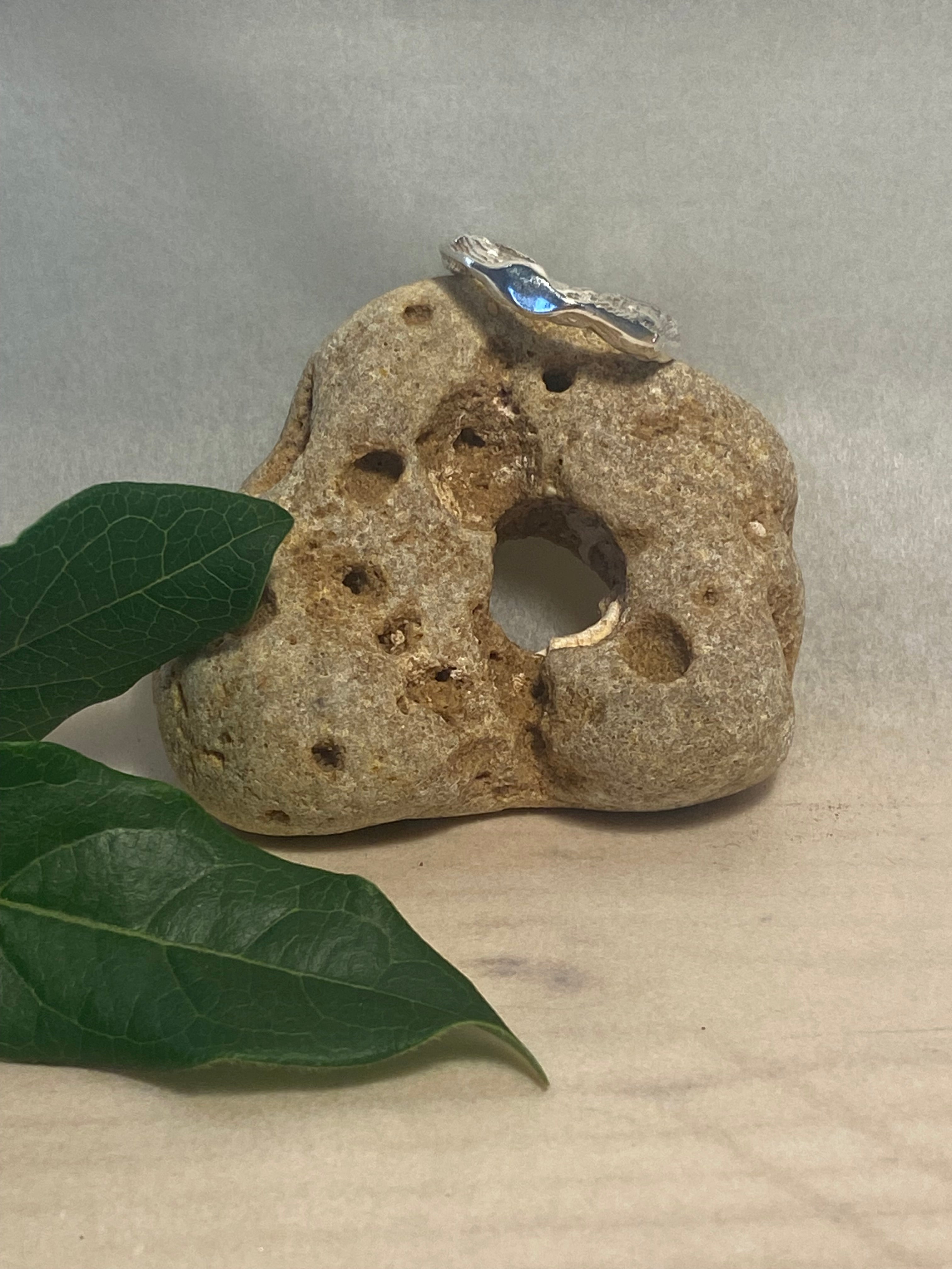 Cuttlefish Cast Adjustable Sterling Silver Ring
