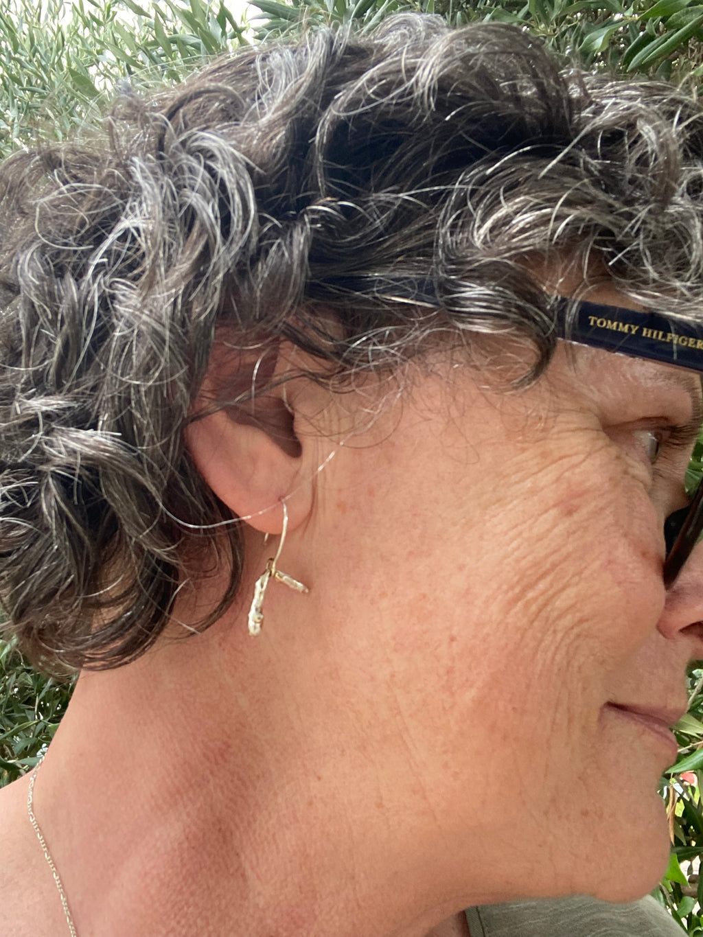 Tide Dangle Earrings - Water Cast Sterling Silver