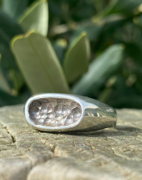 Sterling Silver Pod Ring Size P1/2