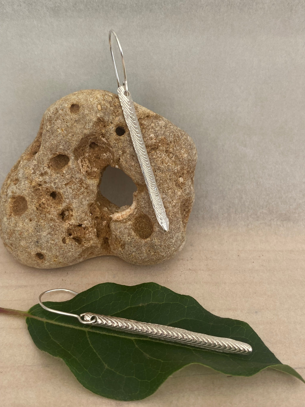 Cuttlefish Cast Sterling Silver Drop Earrings