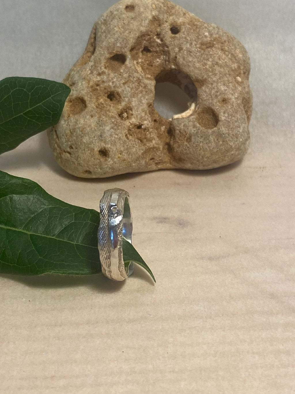 Molten Cuttlefish Cast Sterling Silver Ring