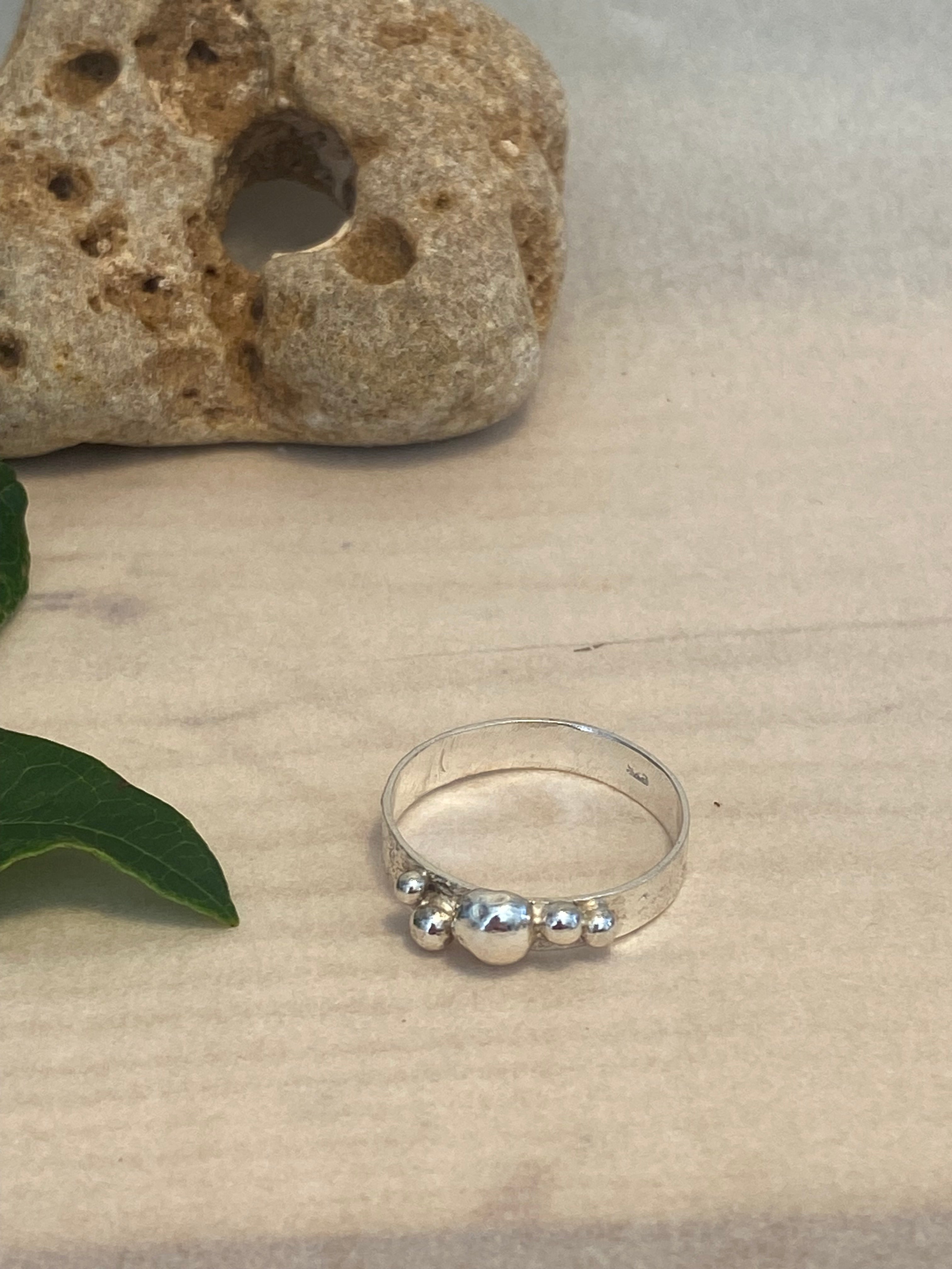 Reticulated Silver Ring with Granulation Detail