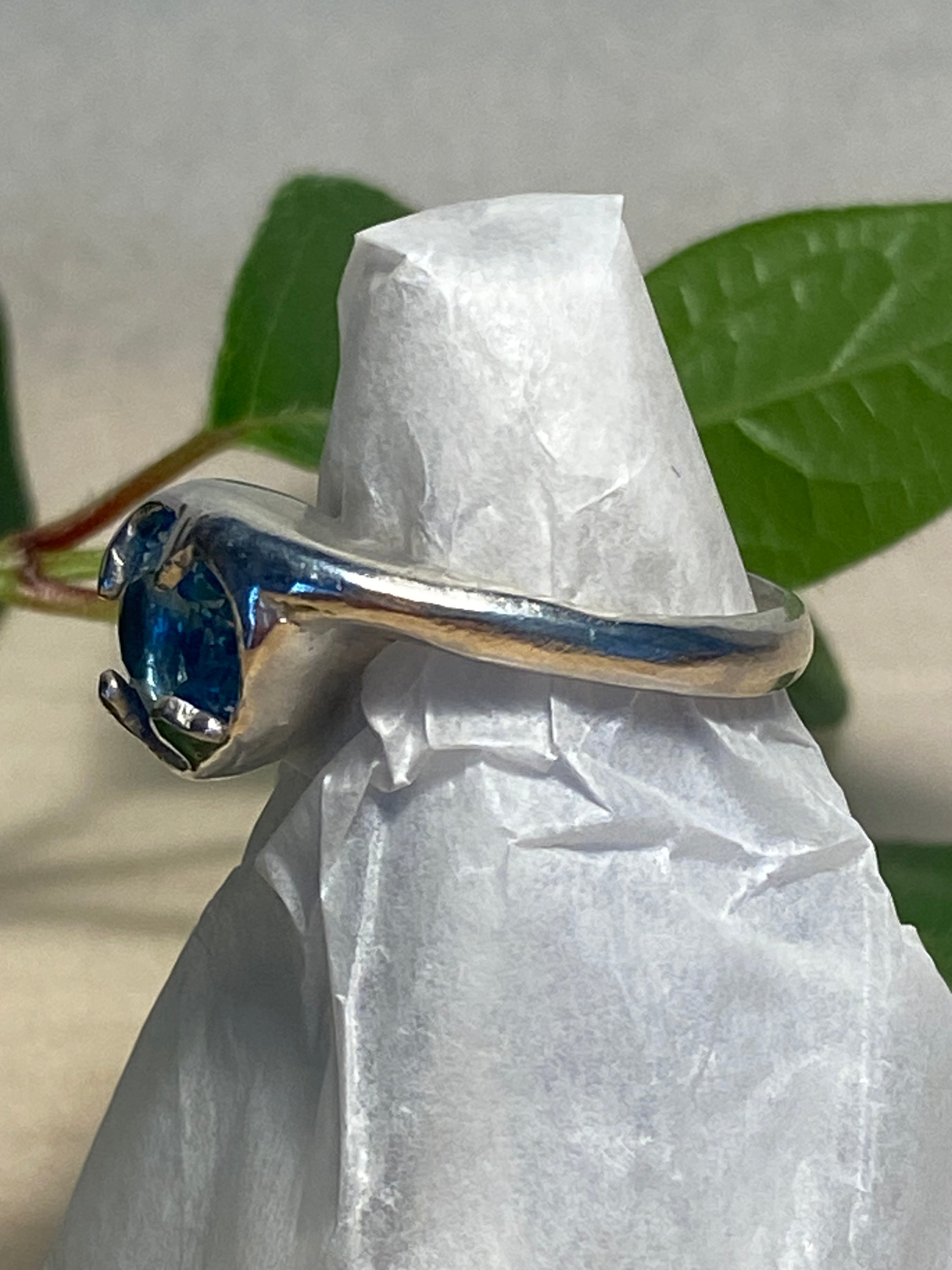 Blue Topaz and sterling silver ring