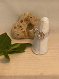 Molten Silver & Copper Pebble Double Band Ring