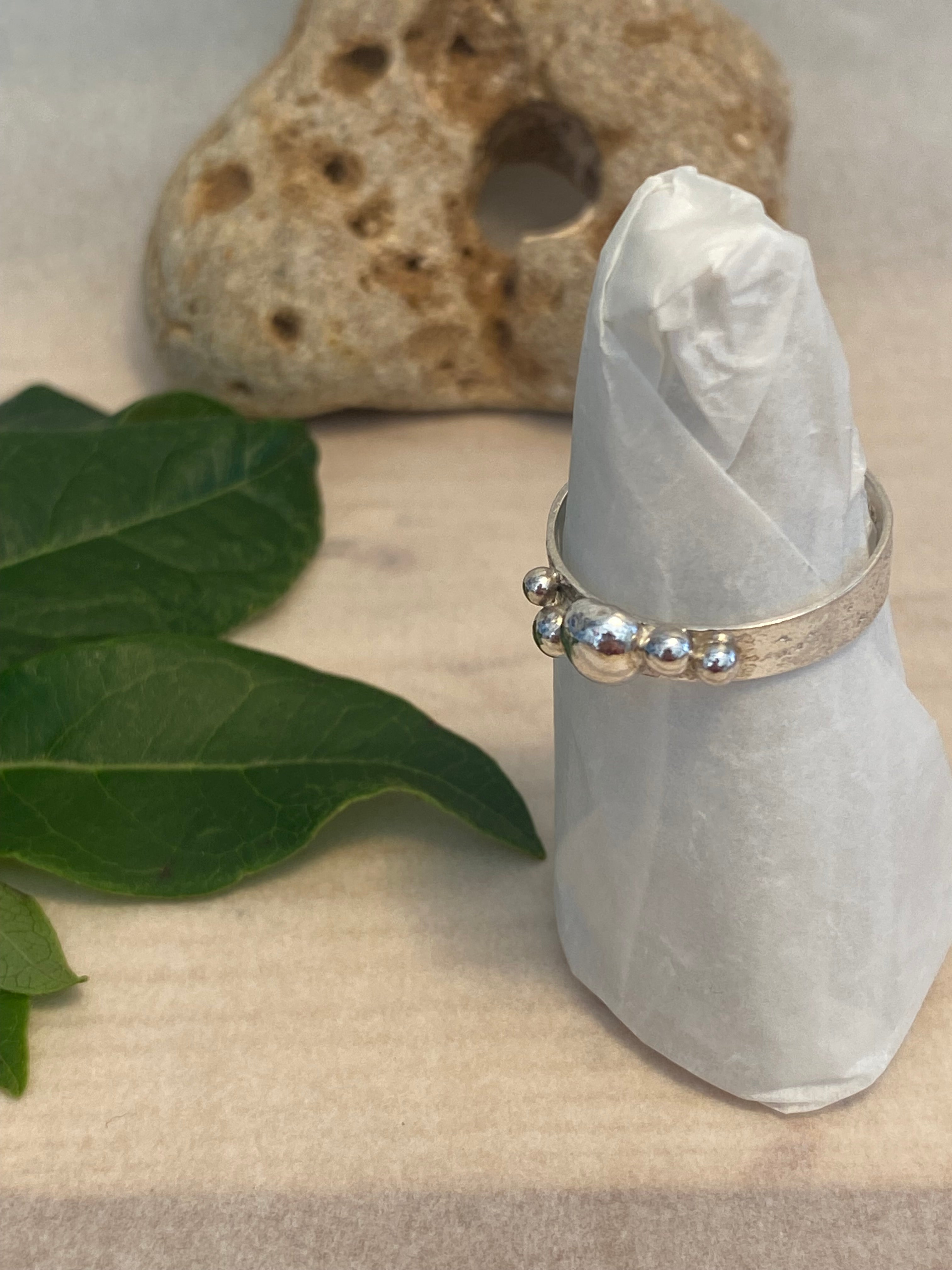 Reticulated Silver Ring with Granulation Detail