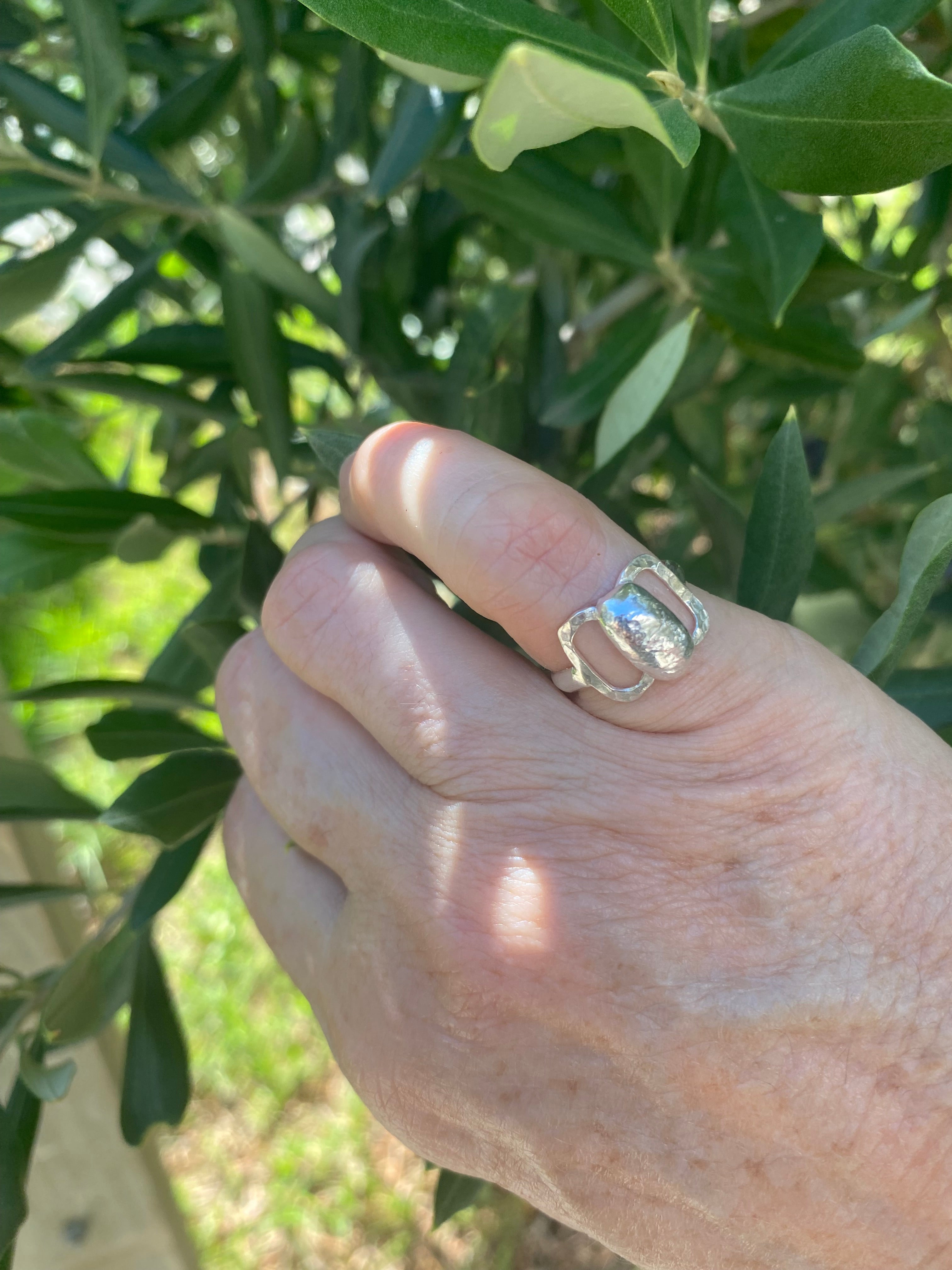 Sterling Silver Butterfly Link Ring