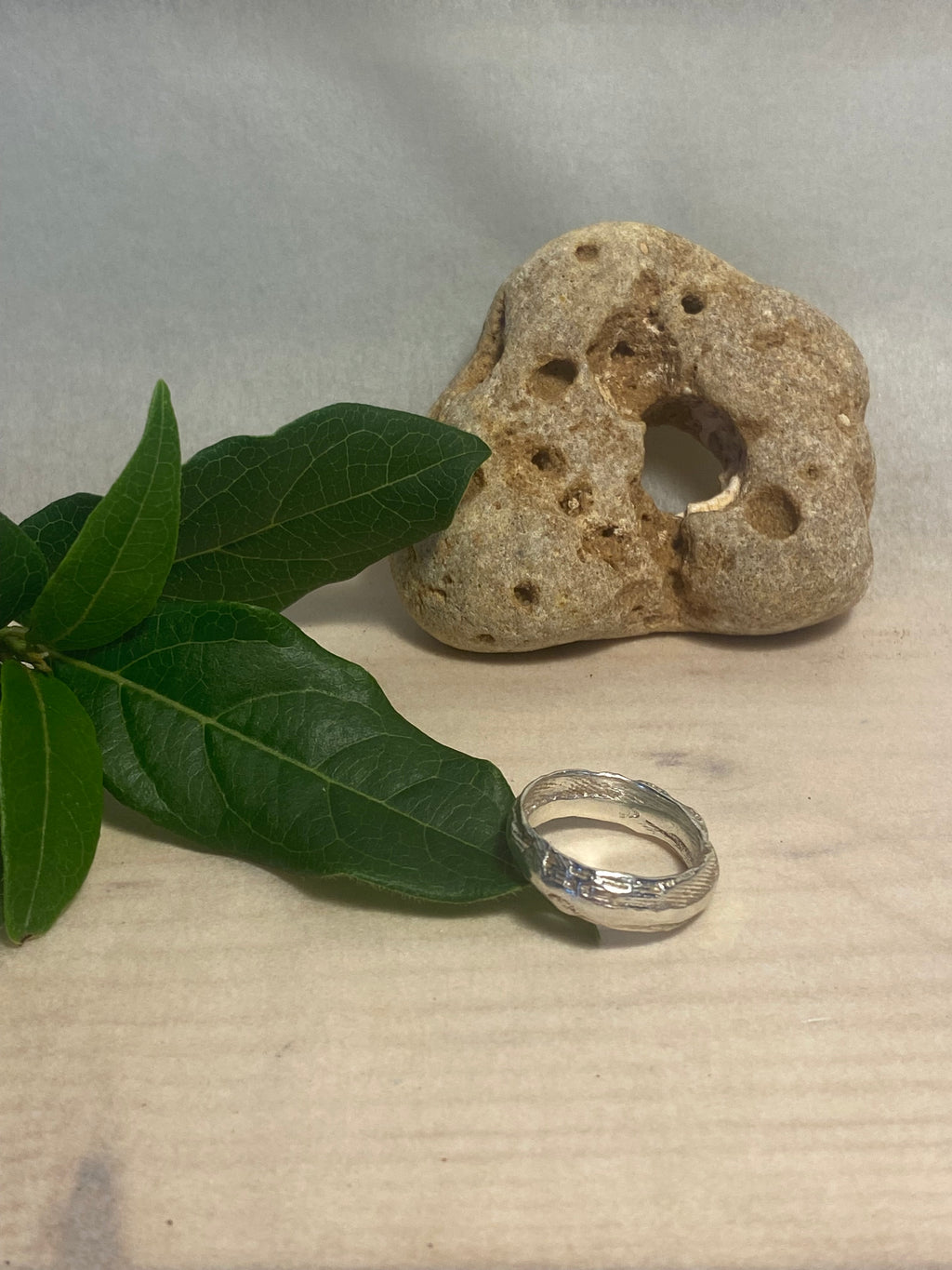 Molten Cuttlefish Cast Sterling Silver Ring