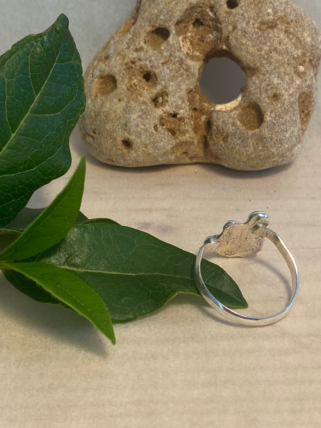 Offset Impressions Sterling Silver Ring