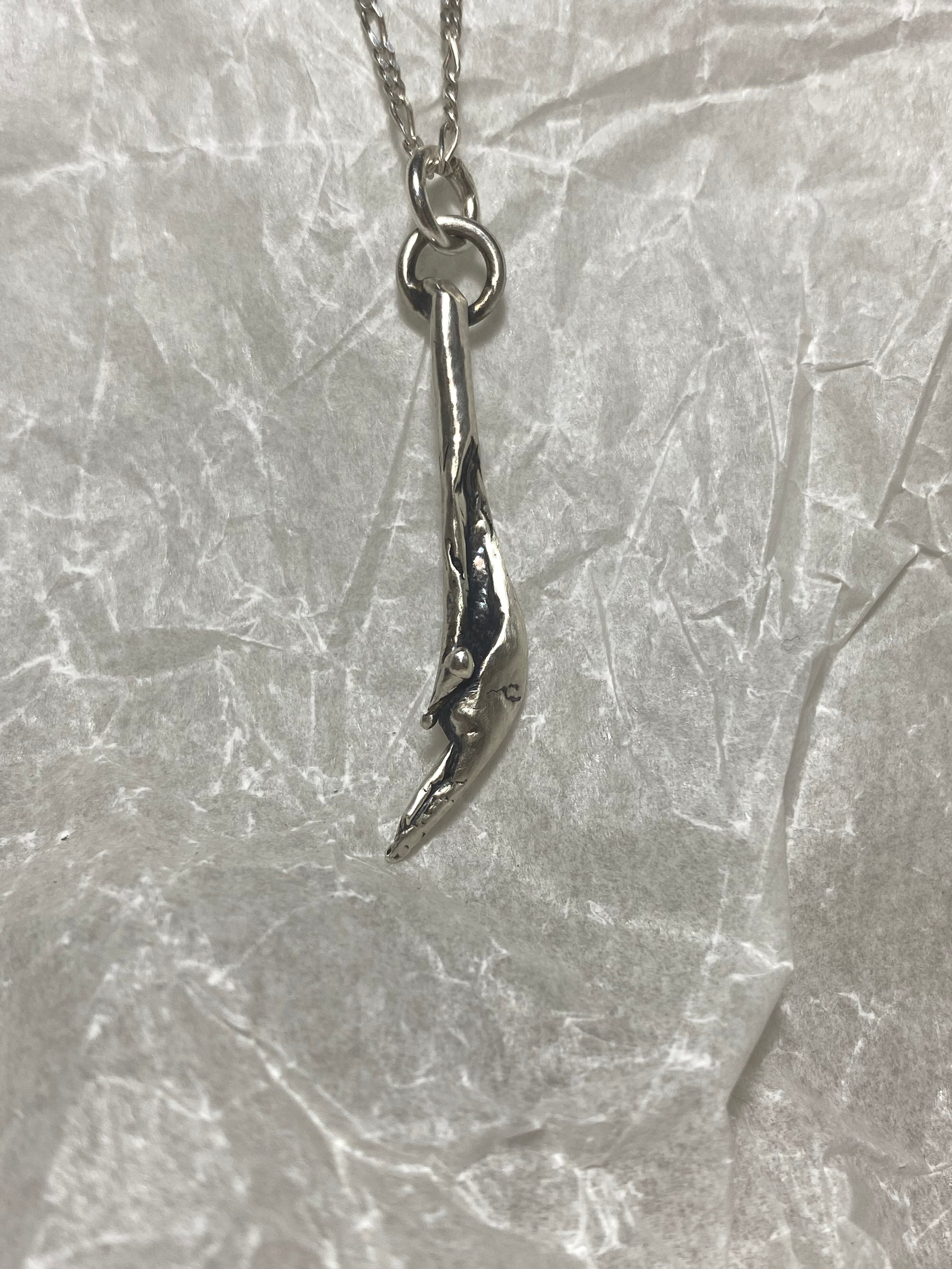 Tide Pendant -Water Cast Sterling Silver Pendant